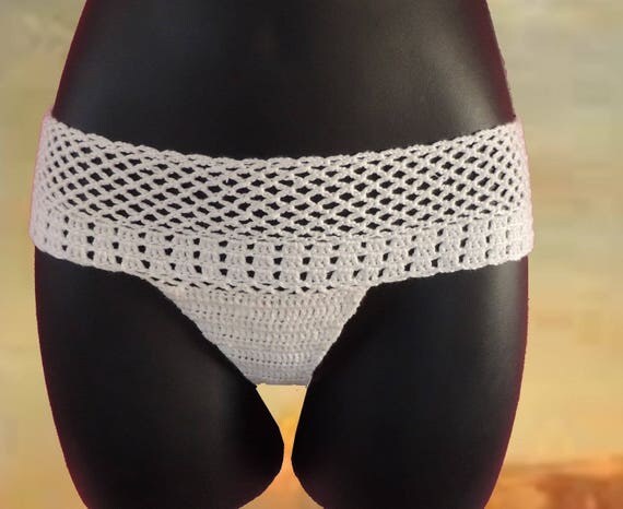 Sexy Low Rise Thong, Sexy panties thong, Crochet Cotton lingerie, Sexy Beach Bottom, Erotic Crochet Thong, Hot Thong 4 Beach & Pool