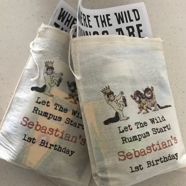 10 Where The Wild Things Are Gift Party Favor Bags. 5x7 6x8