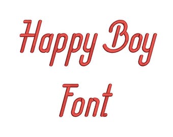 5 size Happy Boy font Embroidery Fonts 8 Formats Instant Download Embroidery Pattern Machine Embroidery design PES