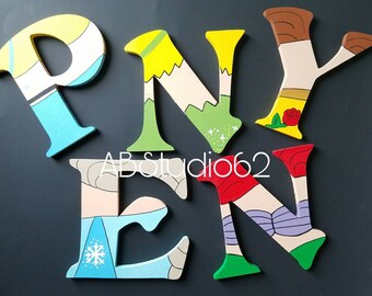 Princess Nursery Decor, Wooden Princess Letters, Princess Wall Decor, Girls Room Decor Princess Letters Princess Name Wooden Nursery Letters