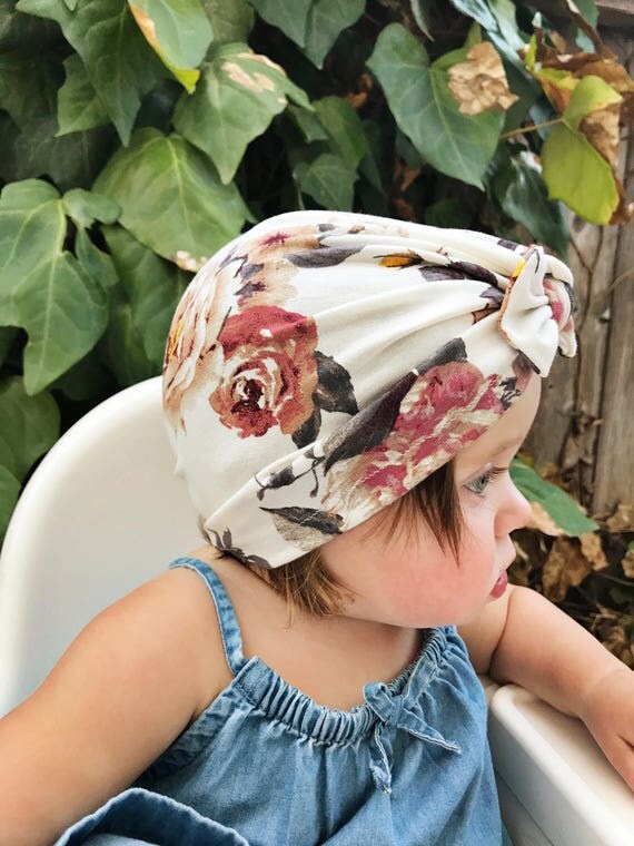 Stems of Gray baby turban hat baby turban newborn hat baby