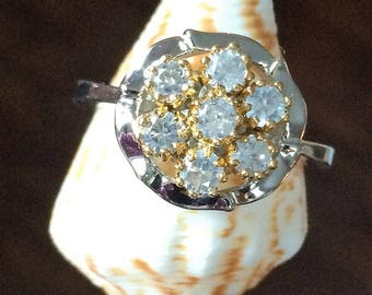 bague zircon blanc naturel, tresses maids, bague zircon naturel, bague de fiançailles en éthique, alternative de diamant