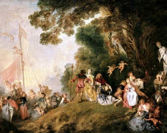 Laminated placemat Watteau "Gate to Cythera."