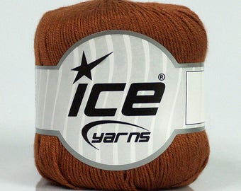 Brown Bamboo Yarn, Yarn, Ice Yarn, Bamboo Yarn Size 2 Fine Yarn, Solid Brown Yarn, Crochet, Knitting, YARN SALE