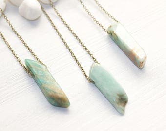 Throat Chakra Necklace, Amazonite Necklace, Blue Stone Necklace, Gemstone Necklace, Gemstone Jewelry, Chakra Jewelry, Chakra Healing