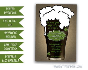 st patricks day invitation stout