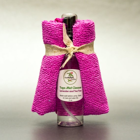 Yoga Mat Spray with Wipe Cloth All Natural Yoga Mat Cleaner