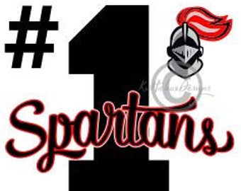 Spartans Football Svg, Football Svg, Number 1 Spartans Svg, Dxf, Eps Cutting File