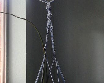 Extra long triple plant holder in blue