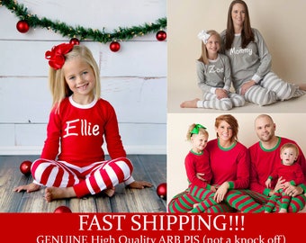 Christmas Pajamas - Personalized Christmas Pajamas, Monogram Christmas Pajamas, Newborn Christmas Gown, Family Christmas PJs