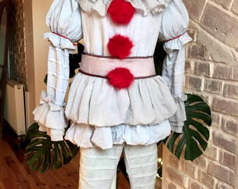 LIMITED Pennywise 2017 cosplay costume clown IT halloween