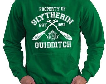 Property Of Slytherin Quidditch Team Hoodie - Harry Potter Inspired Hooded Jumper