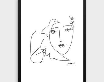 Picasso | Picasso Print, Pablo Picasso, Pablo Picasso Art, Fine Art Print, Picasso Art, Picasso Sketch, Printable Art, Art Prints