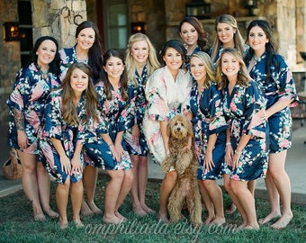 Bridesmaid Robes*Mix and Match Sizes and Colors*Set of Robes*Kimono Robe*Wedding Robe*Bridesmaid Gifts*Bridesmaids Party*Shipping from NY