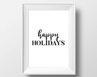 Happy holidays sign | Etsy