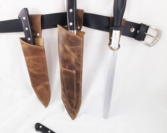 Modular sheath, Leather sheath, knife sheath,knives sheath,Sharpening rod sheath, knife holster, chef knife case, knife bag, chef knife roll