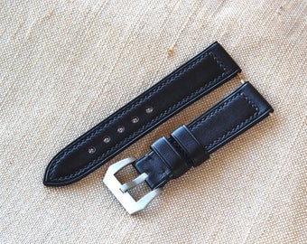 18mm 20mm 22mm 24mm Handmade Vintage Zulu Leather Watch Strap