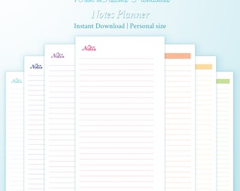 Erin Condren style printable planner kit A5 size UNLINED