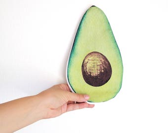AVOCADO : Avocado purse, Avocado Bag, Avocado vanity, funny gift Idea, tropical fruit bag