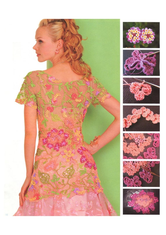 Russian Crochet Pattern EBook. Instant Download PDF. Dress