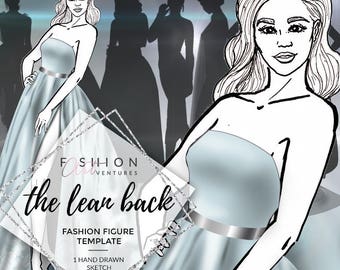 The Lean Back | Fashion Template, Fashion Illustration, Croquis, Fashion drawing