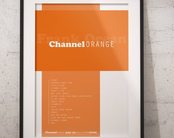 Frank ocean poster, Frank ocean Channel orange album poster, Frank ocean wall decor, Frank ocean art, Frank ocean channel orange, hip hop