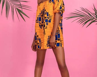 Tracey off shoulder mini dress, African summer dress, off shoulder dress, African dress, Ankara dress, party dress, African party