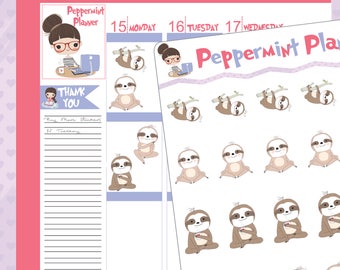 Sloth Decorative Stickers --- Decorative Planner Stickers --- #30