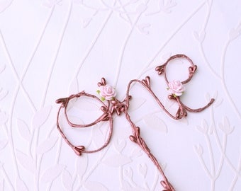 Rose gold cake topper, First birthday cake topper, One cake topper gold, One cake topper silver, Flower cake topper, Birthday decoration