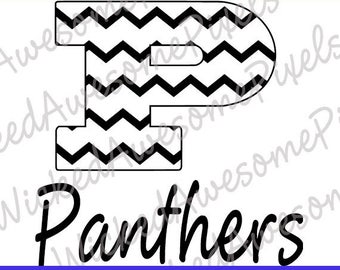 Panthers svg, Football svg, Panthers Pride, Panthers Cut File, School Sport svg, Panthers Iron On Transfer, Digital Download, PNG, EPS, DXF