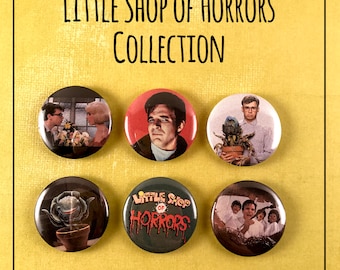Little Shop Of Horrors 1" Pinback Button Collection - Set of 6