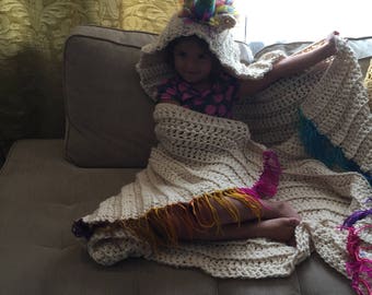 Hooded Unicorn Blanket