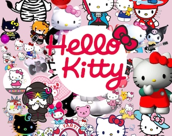 Hello Kitty 60 Clipart -Digital-ClipArt-PNG-image-300 PPI- PNG Images-Digital Clip Art background-Hello Kitty Scrapbooking-Instant Digital