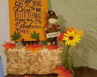 Fall Decor - Thanksgiving - fall decoration - Every leaf speaks bliss to me - Home Decor - Wall Hangings