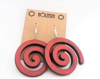 Hanging earrings spiral