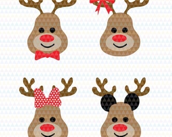 Christmas svg, reindeer svg, Rudolph svg, Santa svg, silhouette svg, bundle svg, bow minnie svg, Christmas reindeer svg, shirt svg, vinyl