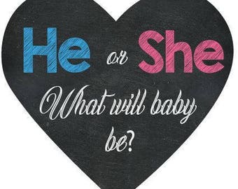He or she sign | Etsy