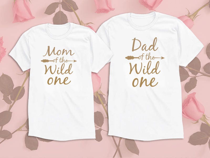 Download Mom Dad of the wild one. Gold Edition Set of 2 Shirts. Papa