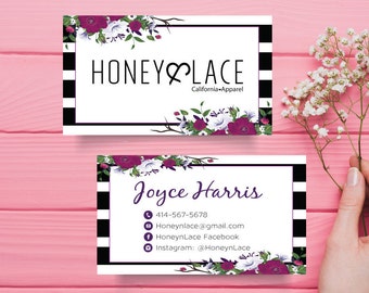 Honey and Lace Business Card, Custom Honey & Lace Business Card, Custom Business Card, Printable Business Card