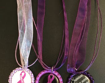 Fibromyalgia Awareness Ribbon Necklaces - FREE SHIPPING!