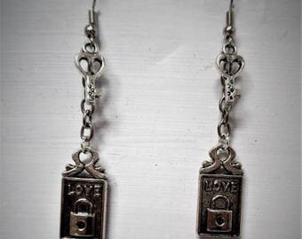 Key and lock earring