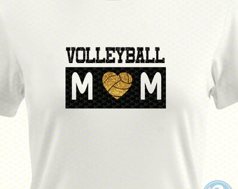 Volleyball mom SVG, DXF, PNG, Eps Cutting Files, Volleyball Mom Shirt Svg, Volleyball heart Svg file, Sport Svg Silhouette & Cricut redy