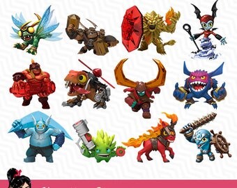 Skylander,skaylander Game, skylander Clip art, skaylander clipart digital, skylander PNG, 12 items, skylander game, digital graphic, VC-018