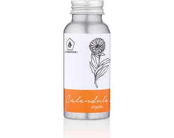 Organic Calendula Oil | Extracted in Organic Extra Virgin Olive Oil | Herbal Oil
