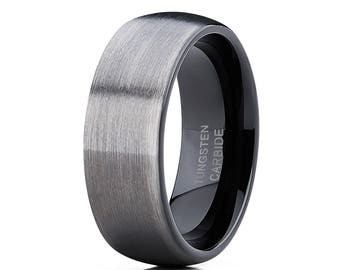 tungsten wedding band gunmetal tungsten wedding ring men women tungsten carbide ring dome tungsten ring - Tungsten Wedding Rings For Men tungsten wedding band gunmetal tungsten wedding ring men women tungsten carbide ring dome tungsten ring - Tungsten Wedding Rings For Men