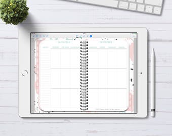 Digital Planner for GoodNotes, Undated Vertical Weekly Pastel Planner, Digital Planner with linked tabs, iPad Planner, iPad Pro Planner