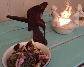 mélange pour pipe sacrée sans tabac "féminessence", encens 20g