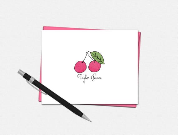Cherry Note Cards