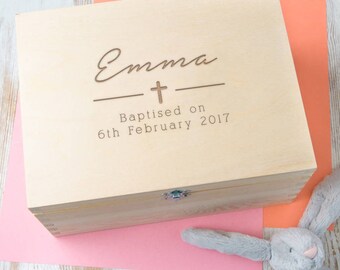 Girl Baptism Gift Memory Box Personalized