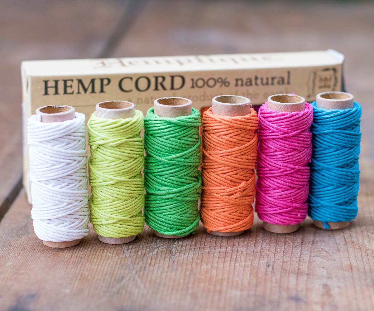 Hemp Macrame Cord Craft Twine 6 Mini Spool Gift set